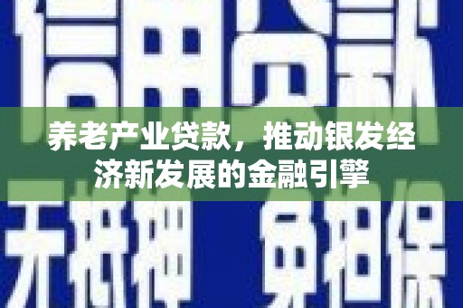 云南养老产业贷款，推动银发经济新发展的金融引擎