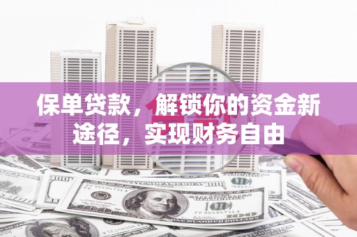 云南保单贷款，解锁你的资金新途径，实现财务自由